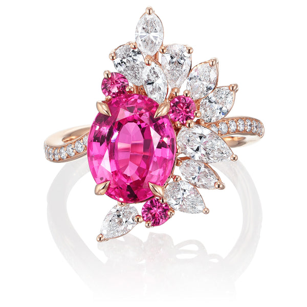2.94 ct Mahenge Pink Spinel Ring