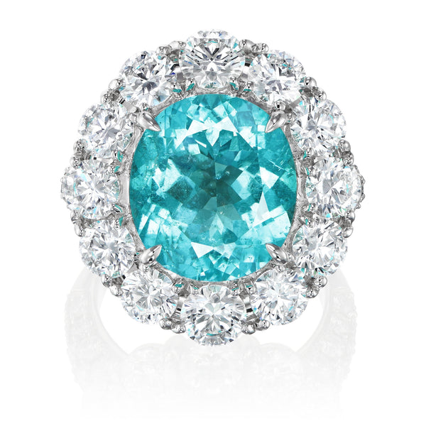 Brazilian 6.39 Carat Paraiba Tourmaline Cocktail Ring