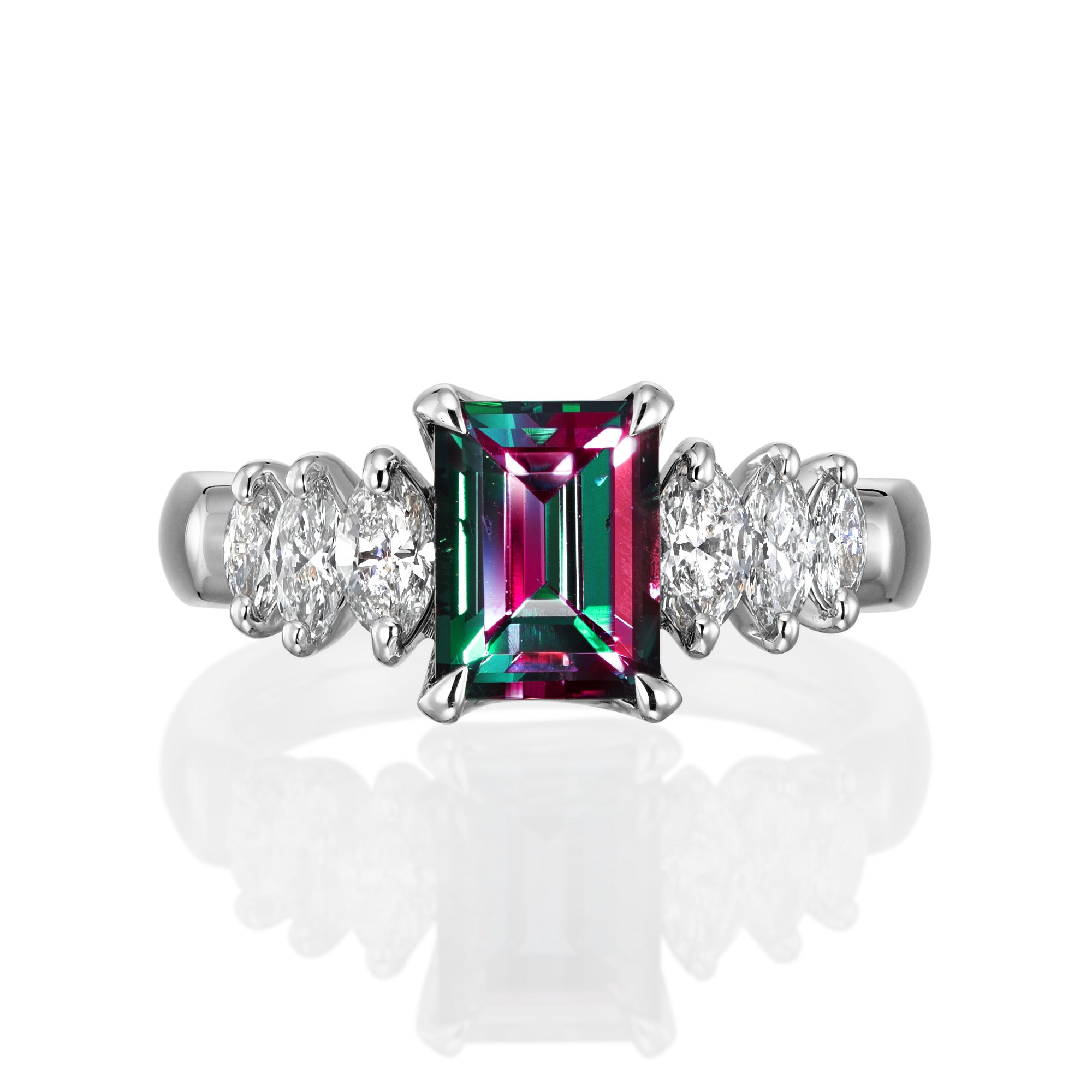 GIA Certified 2.38 ct Brazilian Alexandrite Ring