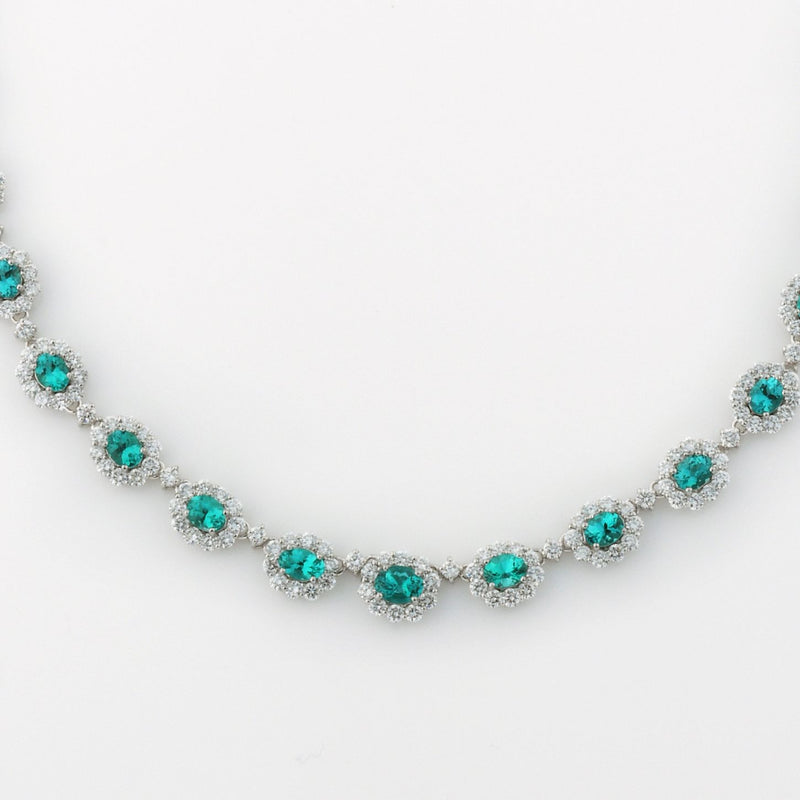 4.16 Carat Paraiba Tourmaline Necklace, Brazil Origin