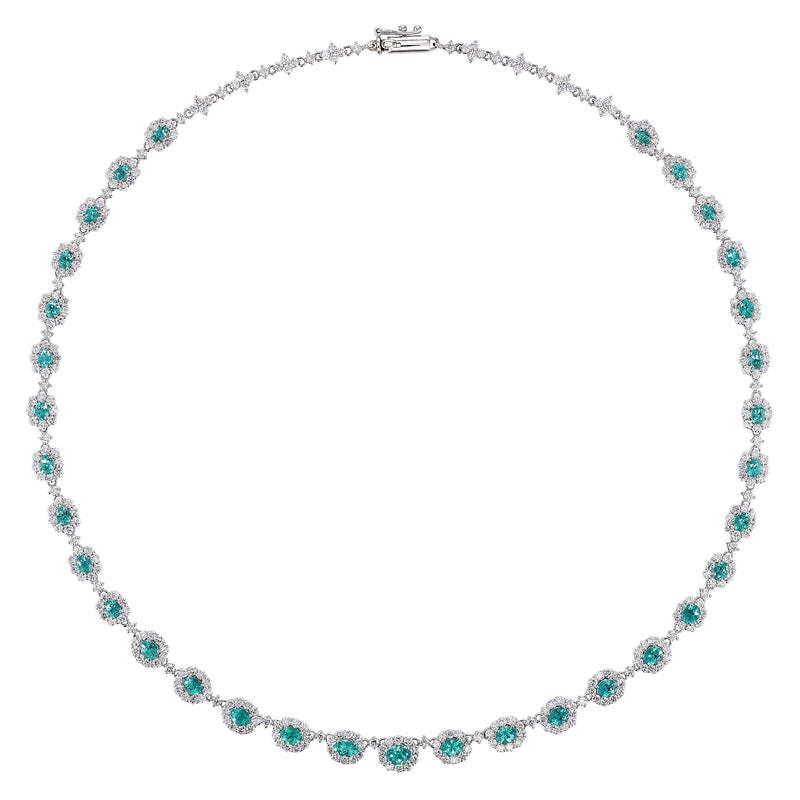 4.16 Carat Paraiba Tourmaline Necklace, Brazil Origin