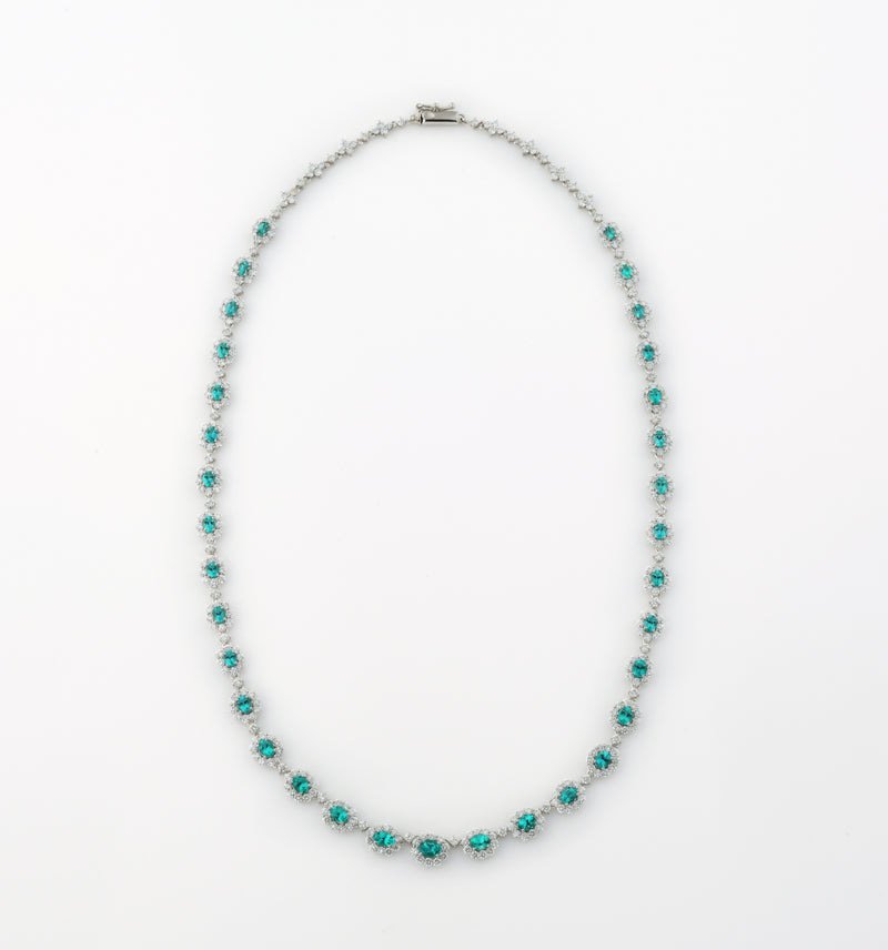 4.16 Carat Paraiba Tourmaline Necklace, Brazil Origin