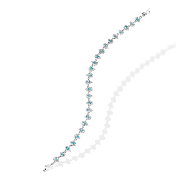 1.76 Carat "Untreated" Paraiba Tourmaline Bracelet, Brazil Origin