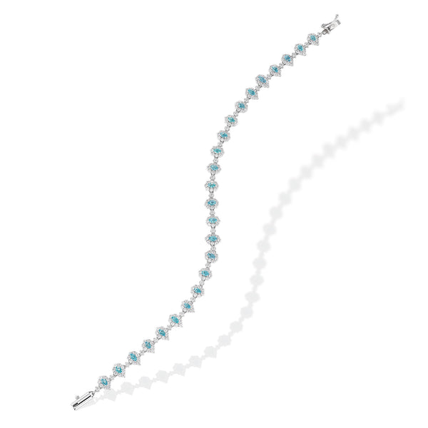 1.69 Carat "Untreated" Paraiba Tourmaline Bracelet, Brazil Origin