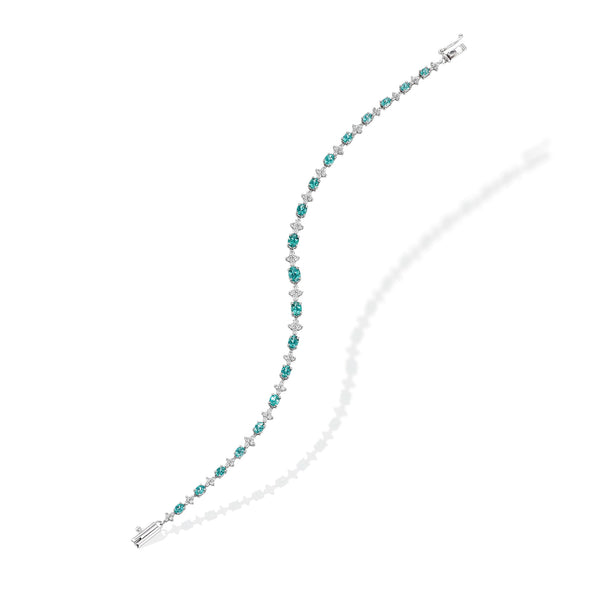 2.29 Carat Paraiba Tourmaline Bracelet, Brazil Origin