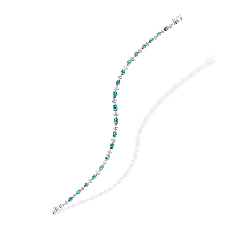 2.29 Carat Paraiba Tourmaline Bracelet, Brazil Origin