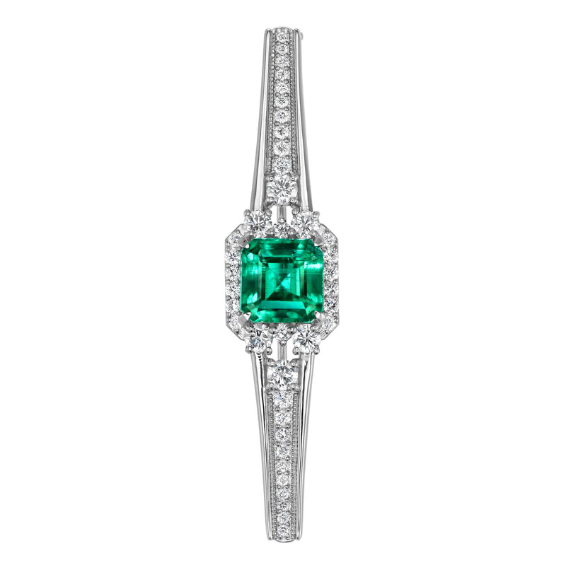 2.50ct Punjshir Emerald Lapel Pin