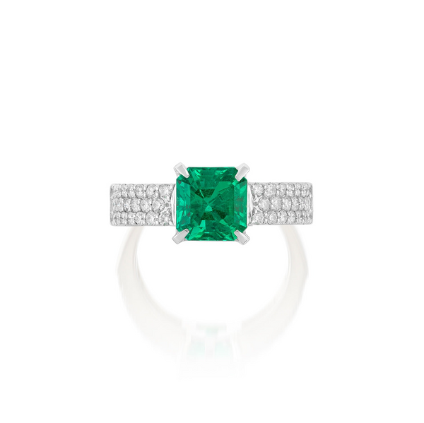 2.22 ct Colombian "Vibrant" Emerald Ring, Minor