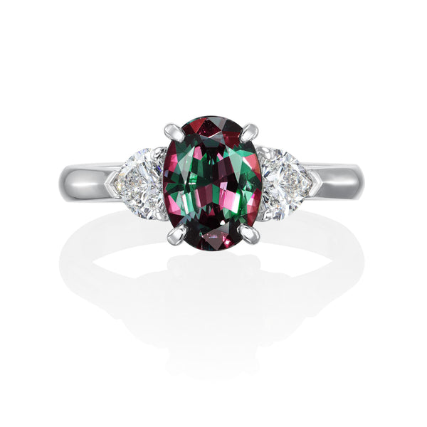 GIA Certified 1.55 ct Brazilian Alexandrite Ring