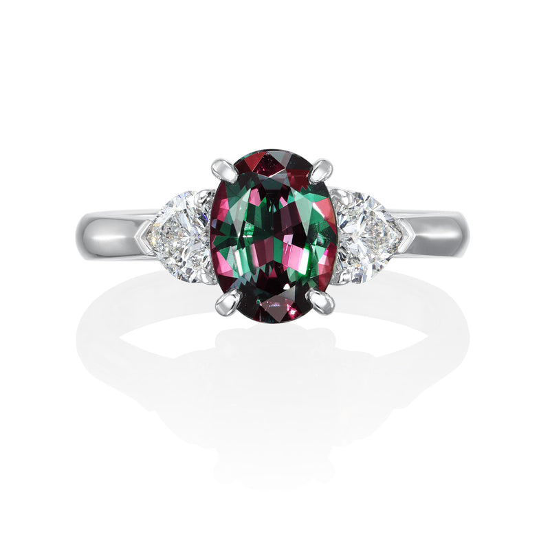 GIA Certified 1.55 ct Brazilian Alexandrite Ring
