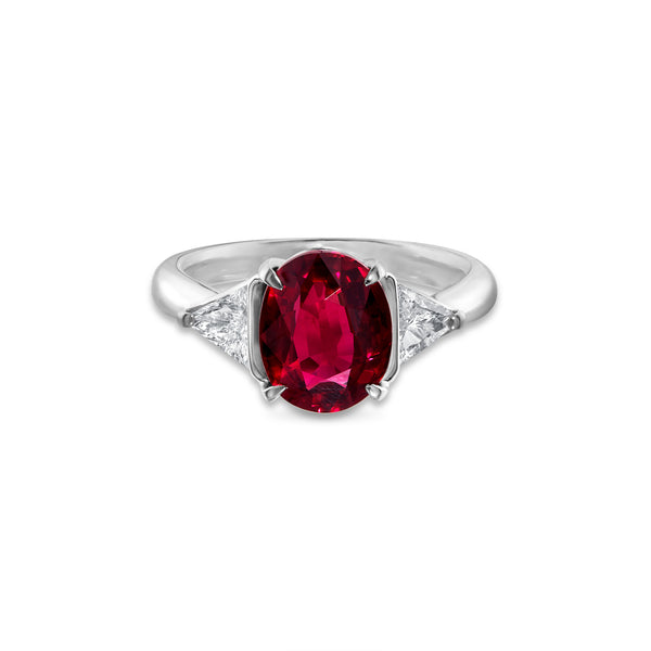 3.02 ct Mozambique "Pigeon Blood" Ruby Ring
