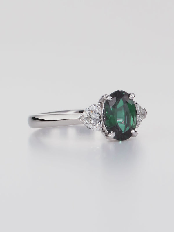 GIA Certified 1.55 ct Brazilian Alexandrite Ring