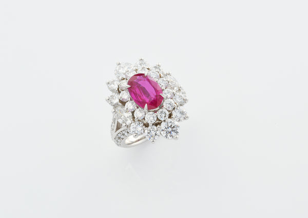 2.61 ct Burmese Ruby Ring, No-Heat