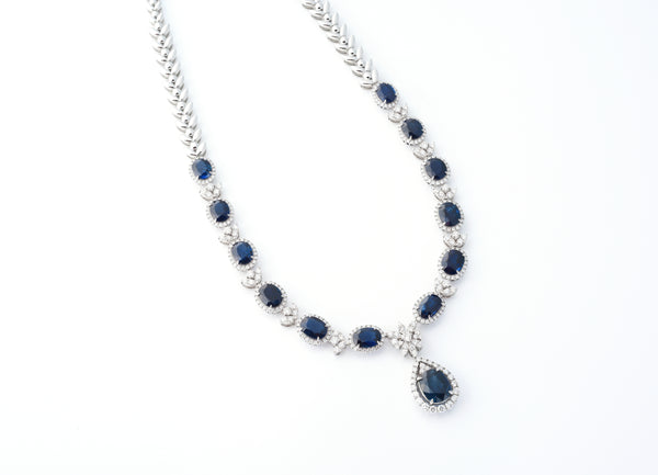 33.24 ct Burmese Sapphire Necklace, No-Heat