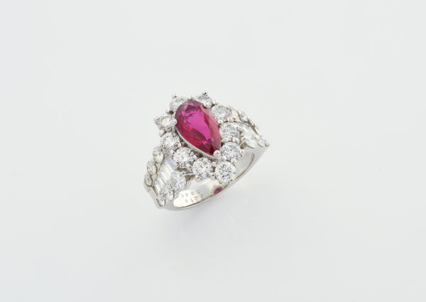 3.018 ct Mozambique Ruby Ring, No-Heat