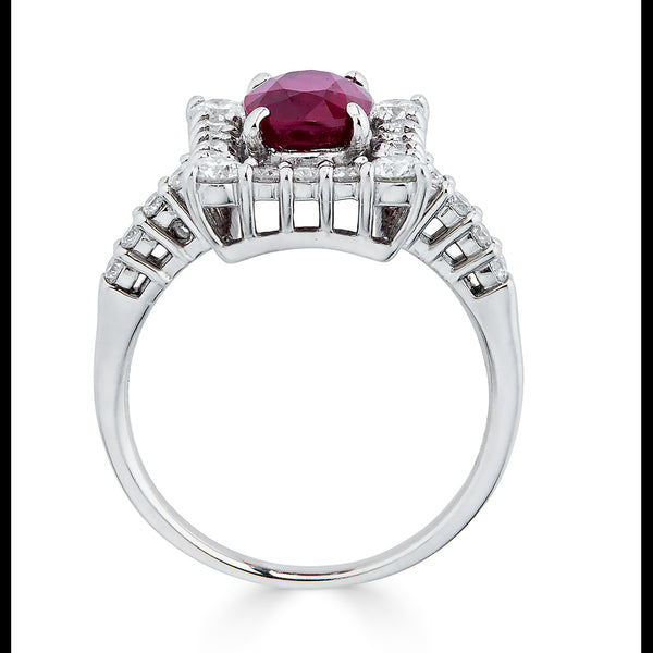 2.03 ct Burmese "Pigeon Blood" Ruby Ring