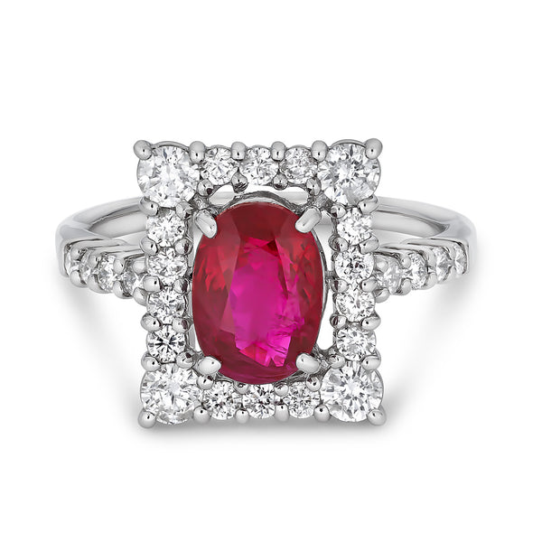 2.03 ct Burmese "Pigeon Blood" Ruby Ring