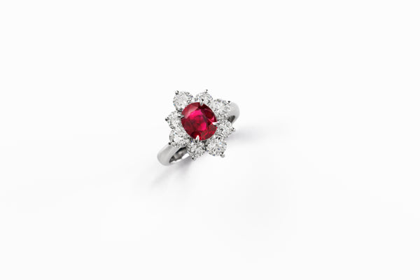 2.29 ct Burmese "Pigeon Blood" Ruby Ring, No-Heat