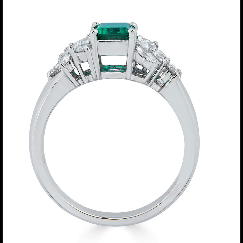 0.54 ct Muzo Vivid Green Emerald Ring