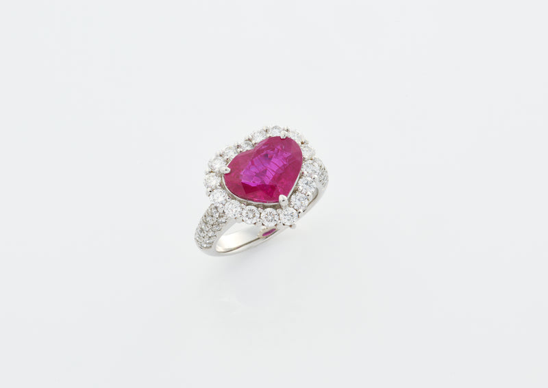 4.00 ct Burmese Ruby Ring, No-Heat