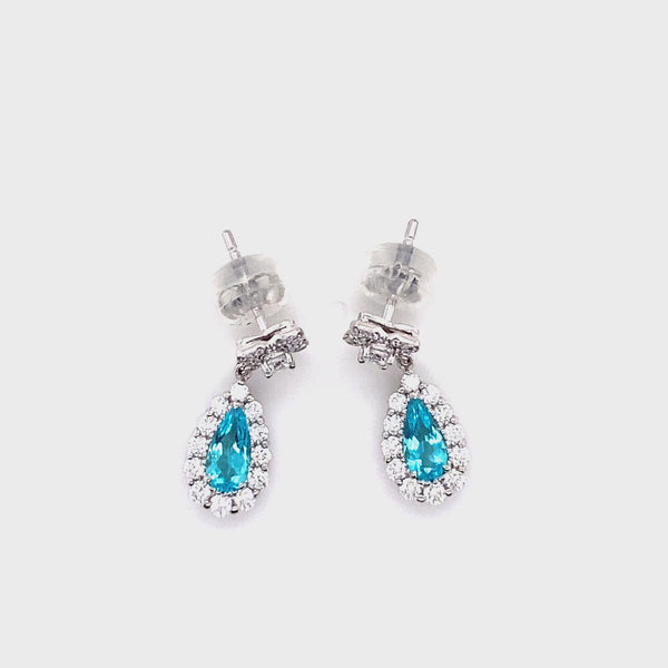 Brazilian Paraiba Tourmaline Earrings