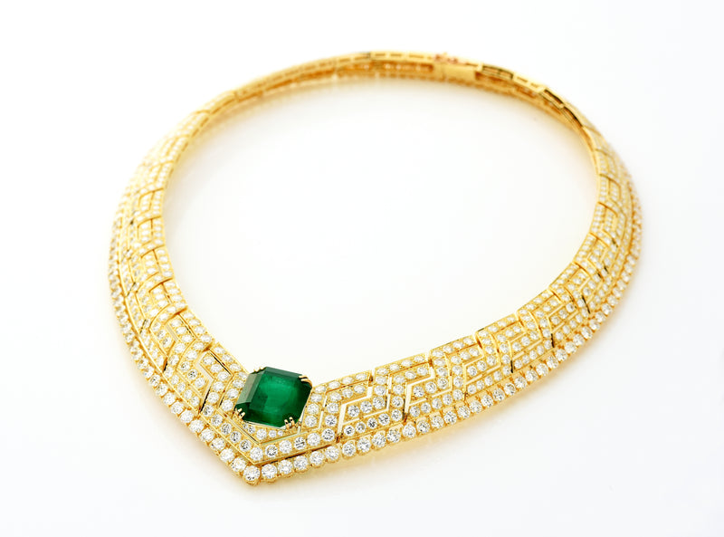 16.15 ct Muzo "Vivid Green" Emeralds Necklace