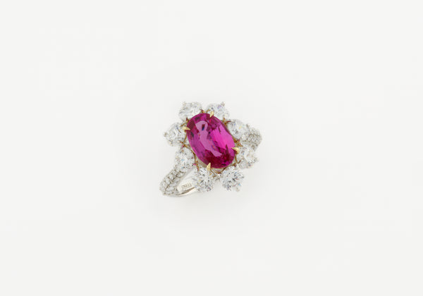 3.10 ct Burmese Ruby Ring, No-Heat