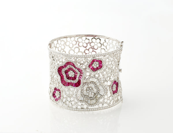 17.70 ct Ruby Cuff Bracelet